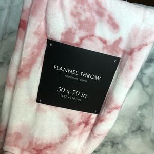Blush pink rose white marble blanket throw bedding